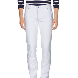 BRYAN HUSKY WHITE JEANS M/ITALY SIZE 30-32